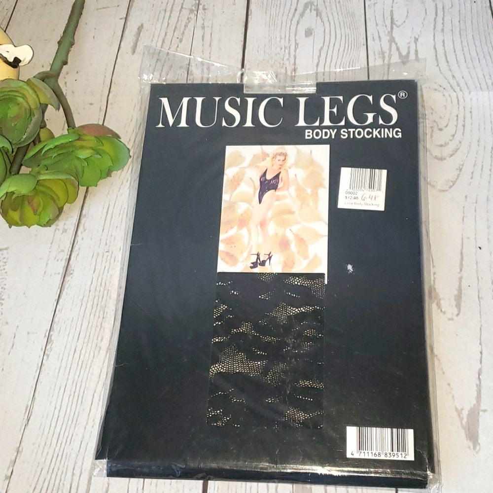 Music Legs Body Stocking NWT